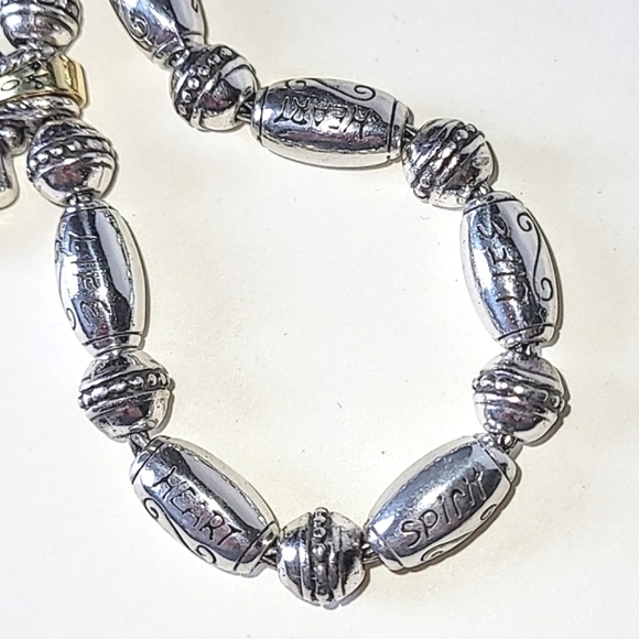 BRIGHTON SPINNING HEART CHARM BRACELET - TWO-TONE - RETIRED DESIGN - Picture 5 of 9